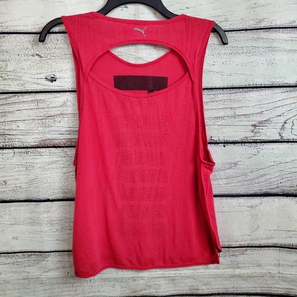 Puma SMALL Pink Active Tank Top - Picture 5 of 9